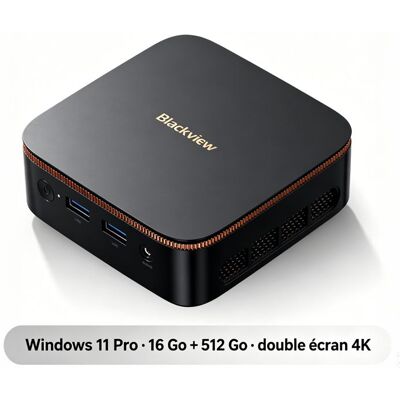 Mini PC - BLACKVIEW - MP20 - AMD Ryzen 3300U - 16 Go DDR4 - 512 Go SSD (extensible) Noir - Publicité Mini PC - BLACKVIEW - MP20 - AMD Ryzen 3300U - 16 Go DDR4 - 512 Go SSD (extensible) Noir - Publicité