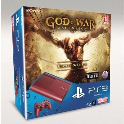 SONY COMPUTER ENTERTAINMENT Pack PS3 Super Slim 500 Go Rouge - Sony - God of War Ascension Rouge - Publicité SONY COMPUTER ENTERTAINMENT Pack PS3 Super Slim 500 Go Rouge - Sony - God of War Ascension Rouge - Publicité