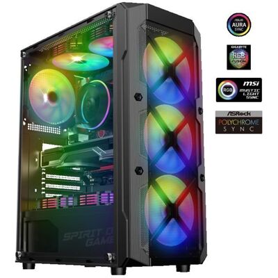 Spirit of Gamer - BOITIER PC GAMER REBEL XT DARK Noir - Publicité Spirit of Gamer - BOITIER PC GAMER REBEL XT DARK Noir - Publicité