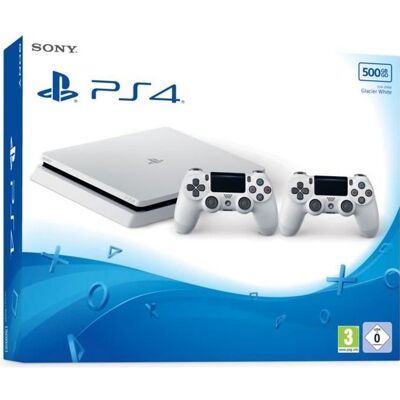 SONY COMPUTER Pack PS4 500 Go + 2 Manettes DualShock 4 - Glacier White Blanc - Publicité SONY COMPUTER Pack PS4 500 Go + 2 Manettes DualShock 4 - Glacier White Blanc - Publicité
