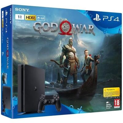 SONY COMPUTER ENTERTAINMENT Console PS4 Slim 1To Noire/Jet Black + God Of War - PlayStation Officiel Noir - Publicité SONY COMPUTER ENTERTAINMENT Console PS4 Slim 1To Noire/Jet Black + God Of War - PlayStation Officiel Noir - Publicité