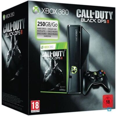 Microsoft Xbox 360 S 250GB + Call of Duty: Blac… Noir - Publicité Microsoft Xbox 360 S 250GB + Call of Duty: Blac… Noir - Publicité