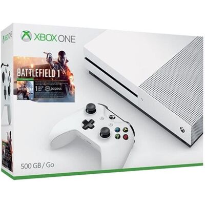 Microsoft Pack Xbox One S 500Go + Battlefield 1 Blanc - Publicité Microsoft Pack Xbox One S 500Go + Battlefield 1 Blanc - Publicité