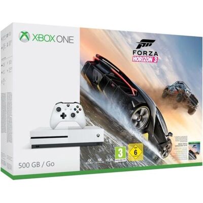 Microsoft Xbox One S 500 Go Forza Horizon 3 Blanc - Publicité Microsoft Xbox One S 500 Go Forza Horizon 3 Blanc - Publicité