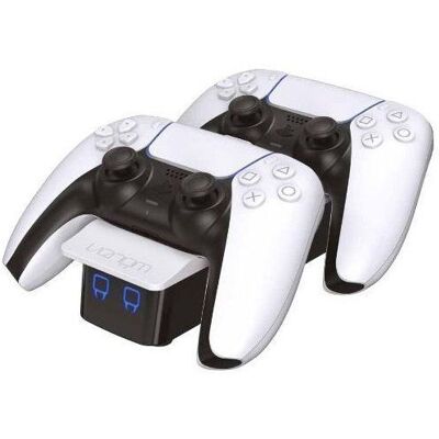 Station de charge double - VENOM - pour manettes PS5 - Blanc Blanc - Publicité Station de charge double - VENOM - pour manettes PS5 - Blanc Blanc - Publicité