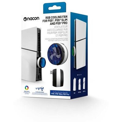 Kit de ventilation - NACON - PS5 - 3 niveaux de vitesse - Refroidissement rapide - Effets lumineux RVB Noir - Publicité Kit de ventilation - NACON - PS5 - 3 niveaux de vitesse - Refroidissement rapide - Effets lumineux RVB Noir - Publicité
