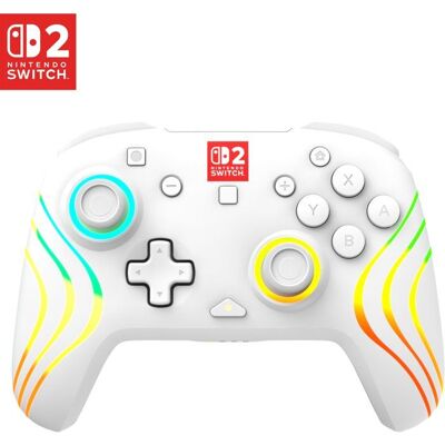 Manette Gaming sans fil RGB - TURTLE BEACH - Afterglow Wave pour Nintendo Switch 2 - Blanc Blanc - Publicité Manette Gaming sans fil RGB - TURTLE BEACH - Afterglow Wave pour Nintendo Switch 2 - Blanc Blanc - Publicité