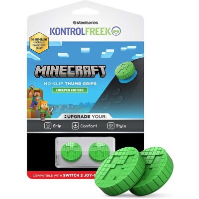 Pack de 2 Minecraft Performance Thumbsticks - STEELSERIES - KontrolFreek - Creeper Edtion - Pour JoyCon Switch 2 - Vert Vert - Publicité Pack de 2 Minecraft Performance Thumbsticks - STEELSERIES - KontrolFreek - Creeper Edtion - Pour JoyCon Switch 2 - Vert Vert - Publicité