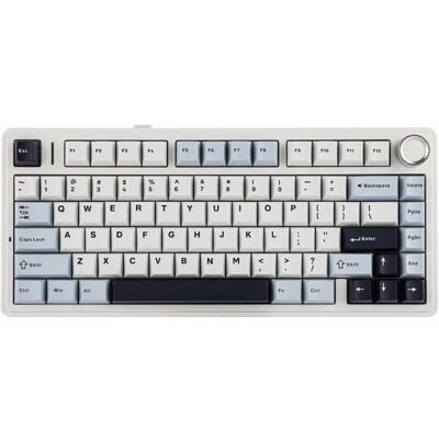 Clavier Gaming Mécanique Sans Fil Aula F75 75% - 3 Modes QWERTY Structure Gasket Switch Interchangeable Bouton RGB Bleu glacier - Publicité Clavier Gaming Mécanique Sans Fil Aula F75 75% - 3 Modes QWERTY Structure Gasket Switch Interchangeable Bouton RGB Bleu glacier - Publicité