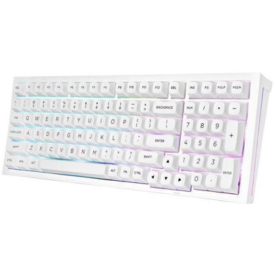 Clavier Gamer Sans Fil-Clavier Mécanique Redragon K723 96% Tri-Modes RGB PBT Keycap Structure GasketSwitch InterchangeableBlanc Blanc - Publicité Clavier Gamer Sans Fil-Clavier Mécanique Redragon K723 96% Tri-Modes RGB PBT Keycap Structure GasketSwitch InterchangeableBlanc Blanc - Publicité