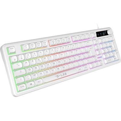 Clavier gamer membrane - Touches silencieuses - THE G-LAB - KEYZ CAESIUM EX - 100% - Filaire - Rainbow - Blanc Blanc - Publicité Clavier gamer membrane - Touches silencieuses - THE G-LAB - KEYZ CAESIUM EX - 100% - Filaire - Rainbow - Blanc Blanc - Publicité