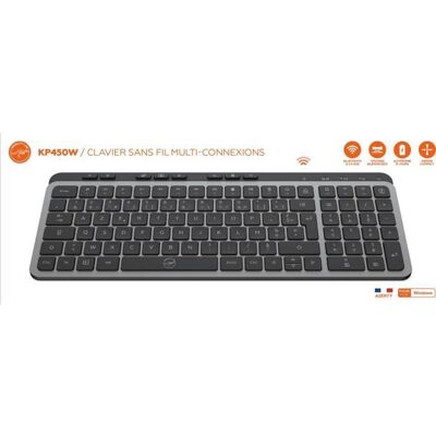 Clavier - Touches plates - MOBILITY LAB - KP450W - Compact - AZERTY - Sans rétroéclairage Noir - Publicité Clavier - Touches plates - MOBILITY LAB - KP450W - Compact - AZERTY - Sans rétroéclairage Noir - Publicité
