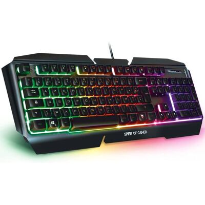 SPIRIT OF GAMER Clavier Gamer Pro-K5 Azerty – 19 Touches Anti-Ghosting – Rgb – Rétro-Eclairage – Mode Play - Pc/Mac/Xbox One / Ps4 - Publicité SPIRIT OF GAMER Clavier Gamer Pro-K5 Azerty – 19 Touches Anti-Ghosting – Rgb – Rétro-Eclairage – Mode Play - Pc/Mac/Xbox One / Ps4 - Publicité