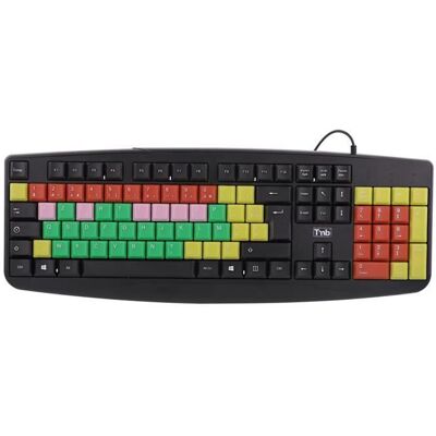 T NB Clavier pour enfants - TNB - AZERTY - Filaire - Coloré - Apprentissage alphabet et chiffres Noir - Publicité T NB Clavier pour enfants - TNB - AZERTY - Filaire - Coloré - Apprentissage alphabet et chiffres Noir - Publicité
