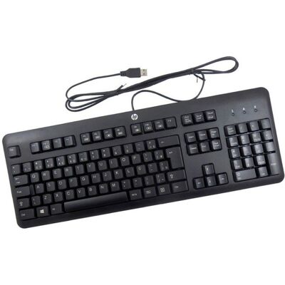 Clavier PC AZERTY Noir USB HP KU-1156 672647-053 724720-051 105 Touches Keyboard Noir - Publicité Clavier PC AZERTY Noir USB HP KU-1156 672647-053 724720-051 105 Touches Keyboard Noir - Publicité