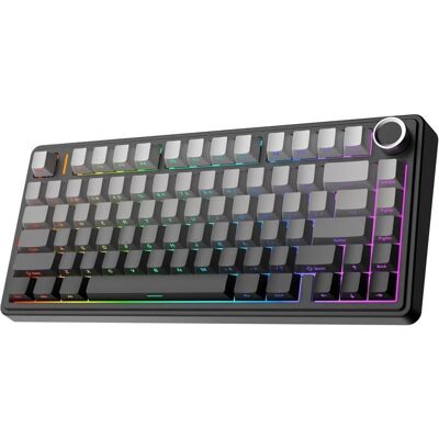 Clavier Gaming Mécanique Sans Fil Aula F75 75% - 3 Modes Structure Gasket Switch Interchangeable Bouton RGB-Noir Écueil Noir - Publicité Clavier Gaming Mécanique Sans Fil Aula F75 75% - 3 Modes Structure Gasket Switch Interchangeable Bouton RGB-Noir Écueil Noir - Publicité