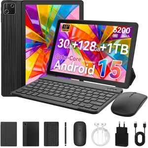 KOTSREN Tablette 10.1 Android 15 30Go RAM 128Go ROM WiFi 6 Batterie 6200mAh Écran HD IPS 2-en-1 Clavier+Souris+Stylet inclus - Noir Noir - Publicité KOTSREN Tablette 10.1 Android 15 30Go RAM 128Go ROM WiFi 6 Batterie 6200mAh Écran HD IPS 2-en-1 Clavier+Souris+Stylet inclus - Noir Noir - Publicité
