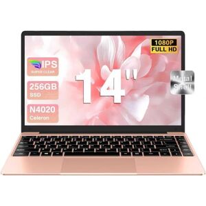 Ordinateur portable 14 pouces - SUTEO - 256 Go SSD - Windows 11 - Celeron N4020 - 6 Go RAM - Rose Gold - 1080P Rose - Publicité Ordinateur portable 14 pouces - SUTEO - 256 Go SSD - Windows 11 - Celeron N4020 - 6 Go RAM - Rose Gold - 1080P Rose - Publicité