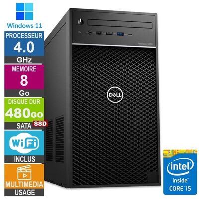 Dell Precision 3630 i5-8400 4GHz 8Go/480Go SSD Wifi W11 - Publicité Dell Precision 3630 i5-8400 4GHz 8Go/480Go SSD Wifi W11 - Publicité