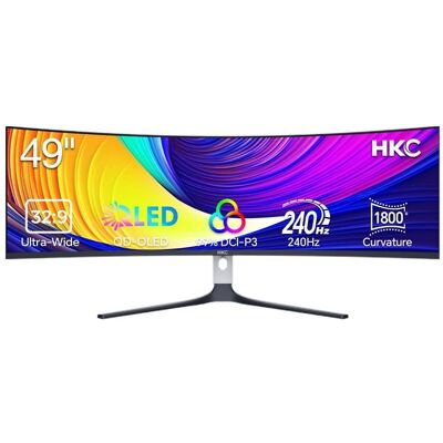 Ecran PC Hkc Gaming GS49UK 49 Incurvé 240 Hz 4K UHD Blanc Blanc - Publicité Ecran PC Hkc Gaming GS49UK 49 Incurvé 240 Hz 4K UHD Blanc Blanc - Publicité