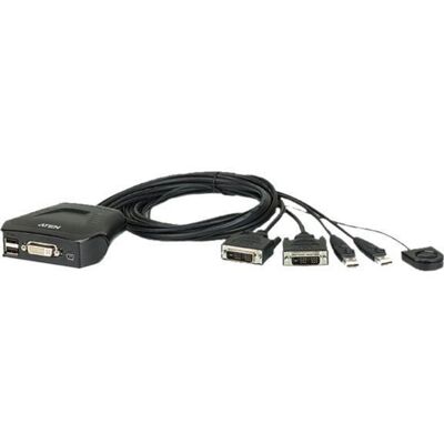 Commutateur KVM DVI/USB ATEN CS22D - 2 ports - Résolution maximale 1920 x 1200 pixels Noir - Publicité Commutateur KVM DVI/USB ATEN CS22D - 2 ports - Résolution maximale 1920 x 1200 pixels Noir - Publicité