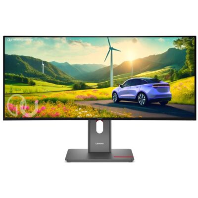 Moniteur - LENOVO - ThinkVision P34WD-40 - 34 pouces - Résolution 3440x1440 - Panneau IPS Noir - Publicité Moniteur - LENOVO - ThinkVision P34WD-40 - 34 pouces - Résolution 3440x1440 - Panneau IPS Noir - Publicité