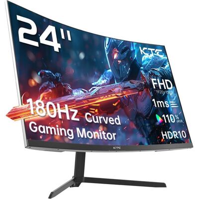 Écran PC Gamer - KTC - H24S17 - 24 (1500R) - FHD 1920x1080 - 180Hz / 1ms Noir - Publicité Écran PC Gamer - KTC - H24S17 - 24 (1500R) - FHD 1920x1080 - 180Hz / 1ms Noir - Publicité