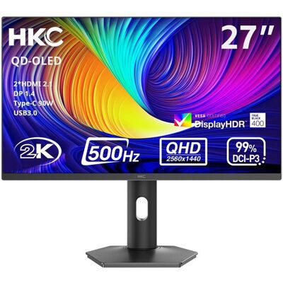 Ecran PC Gamer - HKC - 27 - QHD - 500Hz - Dalle OLED - 0.03ms - Ajustable en hauteur -GS27QHS Noir - Publicité Ecran PC Gamer - HKC - 27 - QHD - 500Hz - Dalle OLED - 0.03ms - Ajustable en hauteur -GS27QHS Noir - Publicité