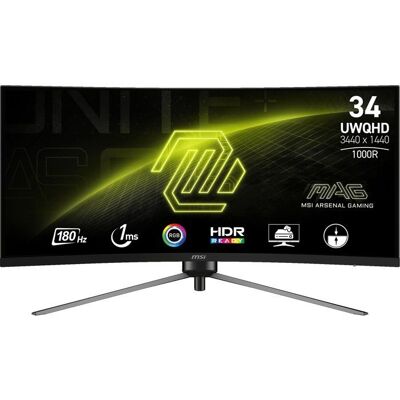 Ecran PC Gamer Incurvé - MSI - 34 - UWQHD - 180Hz - Dalle VA - 1ms - MAG 345CQR Noir - Publicité Ecran PC Gamer Incurvé - MSI - 34 - UWQHD - 180Hz - Dalle VA - 1ms - MAG 345CQR Noir - Publicité