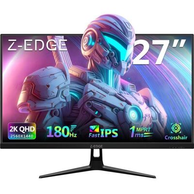 Écran PC Gaming Z-EDGE UG27QF 27 180Hz IPS 2K QHD 1MS FreeSync HDR HDMI(2.0)x2 DP(1.4)x2 350cd/m² de jeu Moniteur Noir - Publicité Écran PC Gaming Z-EDGE UG27QF 27 180Hz IPS 2K QHD 1MS FreeSync HDR HDMI(2.0)x2 DP(1.4)x2 350cd/m² de jeu Moniteur Noir - Publicité
