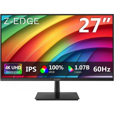 Ecran PC - Z-EDGE - 27 - 4K UHD (3840x2160) - 60Hz - Dalle IPS - 5 ms - FreeSync - U27P4K Noir - Publicité Ecran PC - Z-EDGE - 27 - 4K UHD (3840x2160) - 60Hz - Dalle IPS - 5 ms - FreeSync - U27P4K Noir - Publicité