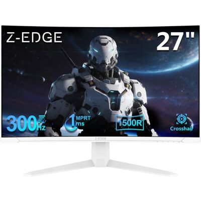 Ecran PC Gamer Incurvé - Z-EDGE - 27 - FHD - 300Hz - Dalle VA - 1ms - FreeSync - 1500R - UG27S -Blanc Blanc - Publicité Ecran PC Gamer Incurvé - Z-EDGE - 27 - FHD - 300Hz - Dalle VA - 1ms - FreeSync - 1500R - UG27S -Blanc Blanc - Publicité
