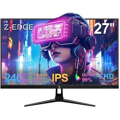 Ecran PC Gamer - Z-EDGE - 27 - FHD - 240 Hz - Dalle IPS - 1ms - FreeSync - UG27PJ - Noir Noir - Publicité Ecran PC Gamer - Z-EDGE - 27 - FHD - 240 Hz - Dalle IPS - 1ms - FreeSync - UG27PJ - Noir Noir - Publicité