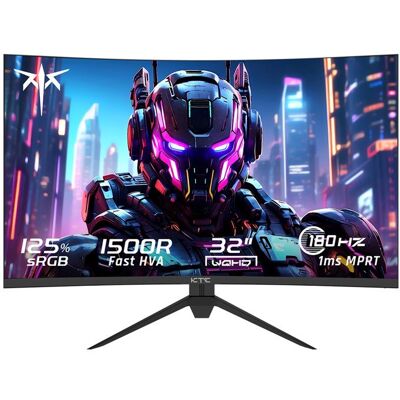 KTC H32S17 Moniteur de jeu 32 pouces 2560x1440 QHD 180Hz HVA courbé 1500R - Publicité KTC H32S17 Moniteur de jeu 32 pouces 2560x1440 QHD 180Hz HVA courbé 1500R - Publicité