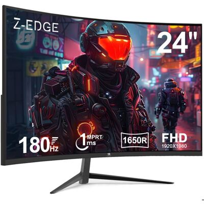 Ecran PC Gamer Z-EDGE UG24 Incurvé 24 180 Hz FHD(1920x1080) 1ms MPRT FreeSync 1650R VA 300cd/m² HDMI 2.1& DP 1.4 Noir - Publicité Ecran PC Gamer Z-EDGE UG24 Incurvé 24 180 Hz FHD(1920x1080) 1ms MPRT FreeSync 1650R VA 300cd/m² HDMI 2.1& DP 1.4 Noir - Publicité