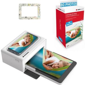 AGFA PHOTO Pack Imprimante Realipix Moments + Cartouche 80 photos 10x15 cm + Joli cadre magnétique - Bluetooth - Blanc Blanc - Publicité AGFA PHOTO Pack Imprimante Realipix Moments + Cartouche 80 photos 10x15 cm + Joli cadre magnétique - Bluetooth - Blanc Blanc - Publicité