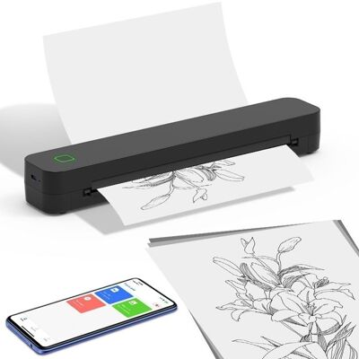 NOBRAND Imprimante thermique A4 (210*279mm) mini imprimante Bluetooth portable WiFi sans encre noir Noir - Publicité NOBRAND Imprimante thermique A4 (210*279mm) mini imprimante Bluetooth portable WiFi sans encre noir Noir - Publicité