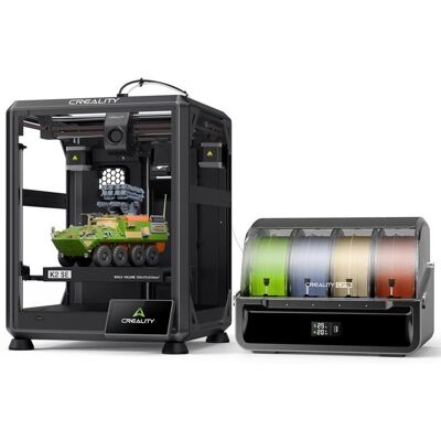 Imprimante 3D - CREALITY - K2 SE Combo - Multi-couleurs jusquà 16 couleurs - 500 mm/s - CoreXY léger Noir - Publicité Imprimante 3D - CREALITY - K2 SE Combo - Multi-couleurs jusquà 16 couleurs - 500 mm/s - CoreXY léger Noir - Publicité