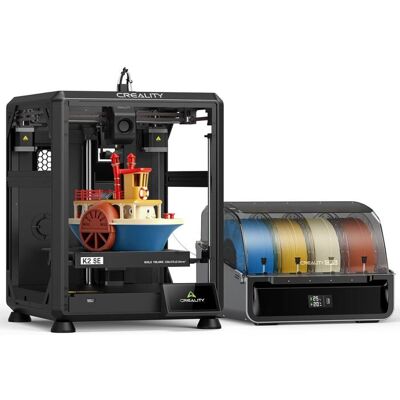 CREALITY Imprimante 3D K2 SE Combo-Multicouleur avec CFS-Haute Vitesse 500mm/s-Nivelage Automatique -Extrudeuse Nouvelle Génération Noir - Publicité CREALITY Imprimante 3D K2 SE Combo-Multicouleur avec CFS-Haute Vitesse 500mm/s-Nivelage Automatique -Extrudeuse Nouvelle Génération Noir - Publicité