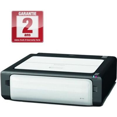 Imprimante Laser - RICOH - SP112 - 1200x600 dpi - 16 pages/min - USB 2.0 Blanc - Publicité Imprimante Laser - RICOH - SP112 - 1200x600 dpi - 16 pages/min - USB 2.0 Blanc - Publicité