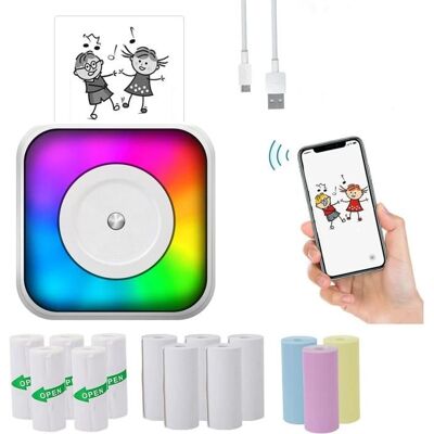 Imprimante thermique - BYTELIKE - Mini Pocket - Bluetooth - 200 dpi - Blanc Blanc - Publicité Imprimante thermique - BYTELIKE - Mini Pocket - Bluetooth - 200 dpi - Blanc Blanc - Publicité
