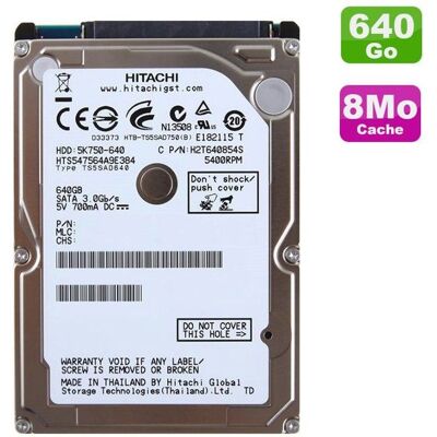 Hitachi - HTS547564A9E384 - 640GB - Disque dur - Publicité Hitachi - HTS547564A9E384 - 640GB - Disque dur - Publicité