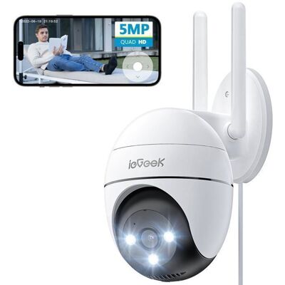 ieGeek 5MP Camera Surveillance WiFi Exterieure 360° Camera IP Vision Nocturne Couleur Détection Humaine Audio Bidirectionnel - Publicité ieGeek 5MP Camera Surveillance WiFi Exterieure 360° Camera IP Vision Nocturne Couleur Détection Humaine Audio Bidirectionnel - Publicité
