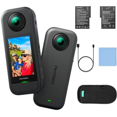 AKASO Camera Sport à 360° avec 5.7K 360 Vidéo Capteurs 48MP 1/2 72MP Photo SuperSmooth 2.29 Écran Tactile Caméra Panoramique Noir Noir - Publicité AKASO Camera Sport à 360° avec 5.7K 360 Vidéo Capteurs 48MP 1/2 72MP Photo SuperSmooth 2.29 Écran Tactile Caméra Panoramique Noir Noir - Publicité
