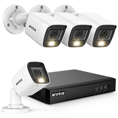 Kit Caméra de Surveillance ANNKE 4 Caméras 1080p 5MP Lite DVR 8CH Vision Nocturne - Publicité Kit Caméra de Surveillance ANNKE 4 Caméras 1080p 5MP Lite DVR 8CH Vision Nocturne - Publicité