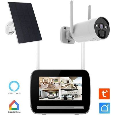 Kit écran 7 enregistreur 4MP ULTRA HD - KYF - Caméra rechargeable + Panneau solaire - Publicité Kit écran 7 enregistreur 4MP ULTRA HD - KYF - Caméra rechargeable + Panneau solaire - Publicité