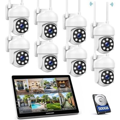 CAMCAMP Kit Caméra Surveillance Extérieur WiFi sans Fil 10 Écran tactile 8 Caméras 2MP 360° PTZ Suivi automatique 500GB Disque dur - Publicité CAMCAMP Kit Caméra Surveillance Extérieur WiFi sans Fil 10 Écran tactile 8 Caméras 2MP 360° PTZ Suivi automatique 500GB Disque dur - Publicité