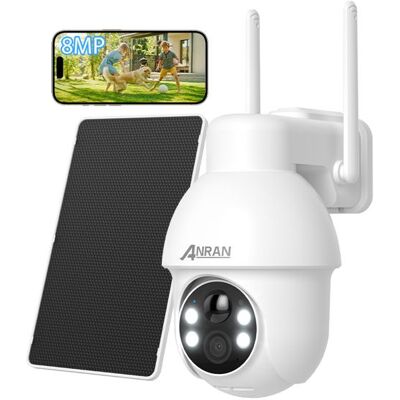 ANRAN 8MP Caméra de Surveillance WiFi Exterieure sans Fil Solaire4k Vision Nocturne Couleur 30m +4 Lumières BlanchesQ3 Plus 8MP - Publicité ANRAN 8MP Caméra de Surveillance WiFi Exterieure sans Fil Solaire4k Vision Nocturne Couleur 30m +4 Lumières BlanchesQ3 Plus 8MP - Publicité