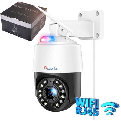 4K 8MP Caméra Surveillance Ctronics 5X Zoom Optique WiFi 24/5 GHz Détection Humain/Véhicule/Animaux 50m Suivi Auto Métal/Cloud - Publicité 4K 8MP Caméra Surveillance Ctronics 5X Zoom Optique WiFi 24/5 GHz Détection Humain/Véhicule/Animaux 50m Suivi Auto Métal/Cloud - Publicité