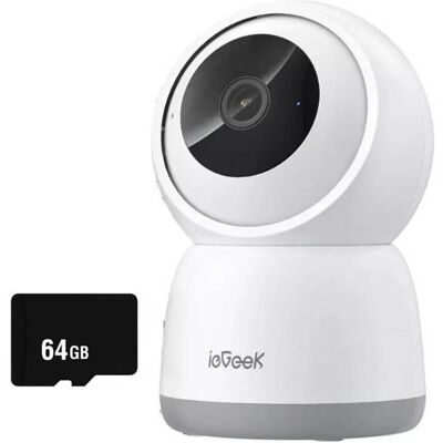 IEGEEK 5MP Camera Surveillance WiFi Interieur 360° 2.4G/5GHz PTZ Détection Mouvement Audio Bidirectionnel pour Animaux/Bébés avec 64go - Publicité IEGEEK 5MP Camera Surveillance WiFi Interieur 360° 2.4G/5GHz PTZ Détection Mouvement Audio Bidirectionnel pour Animaux/Bébés avec 64go - Publicité